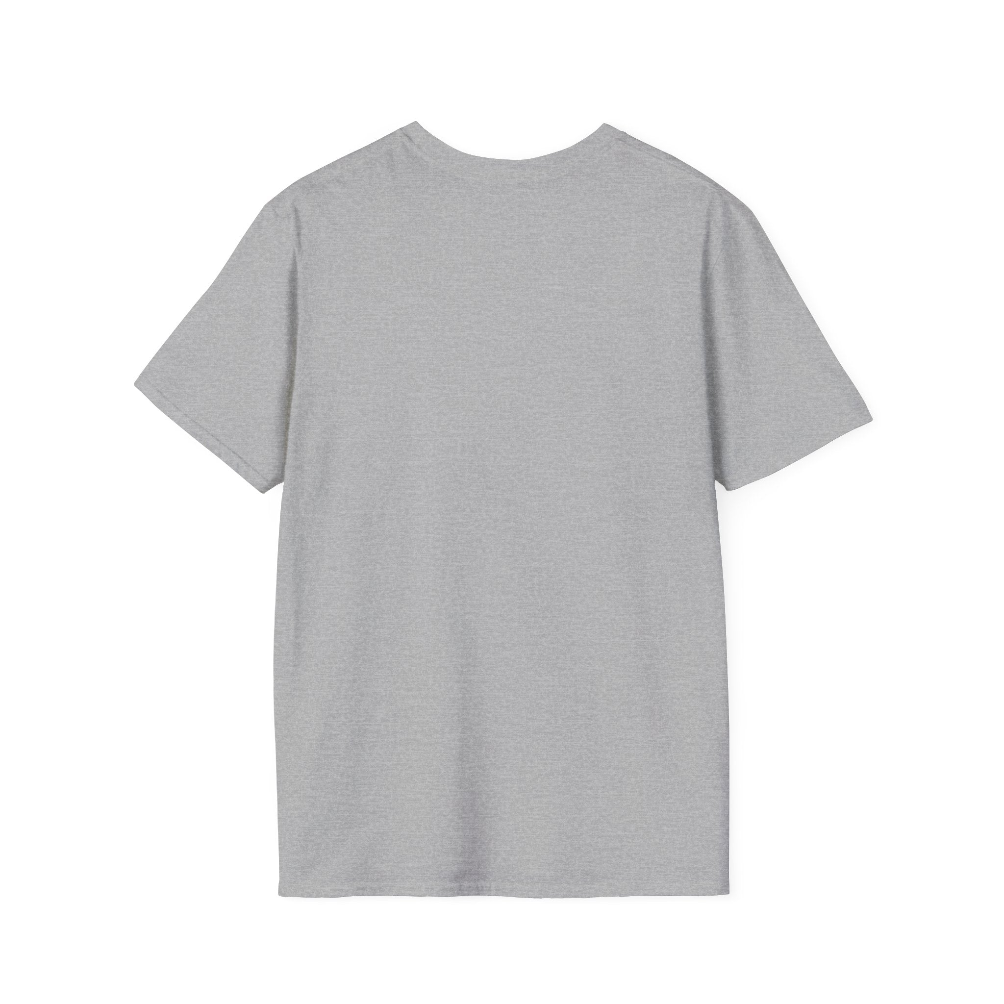 Gray T-shirt with crew neck, soft cotton fabric, casual unisex T-shirt